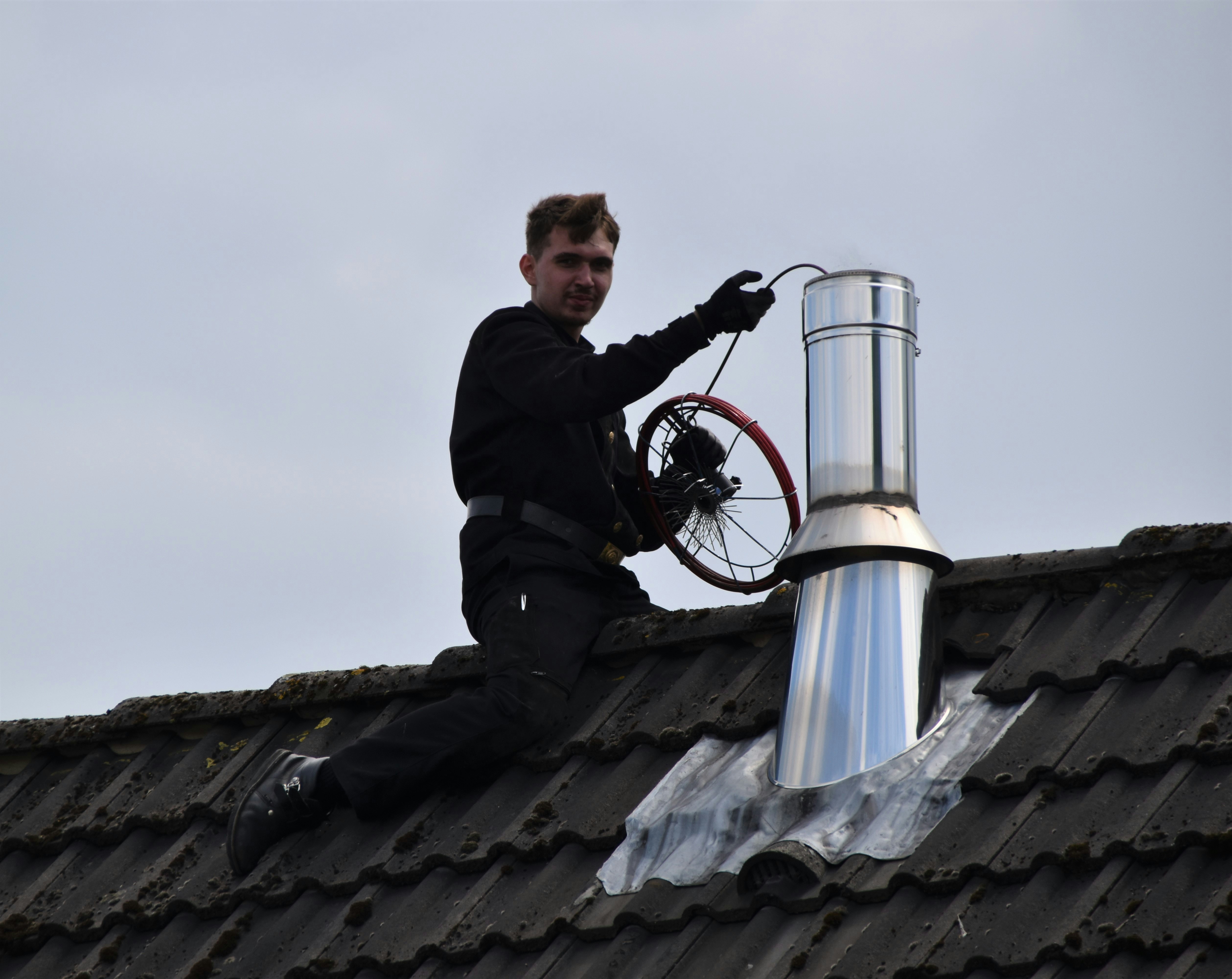 Chimney inspection and sweep