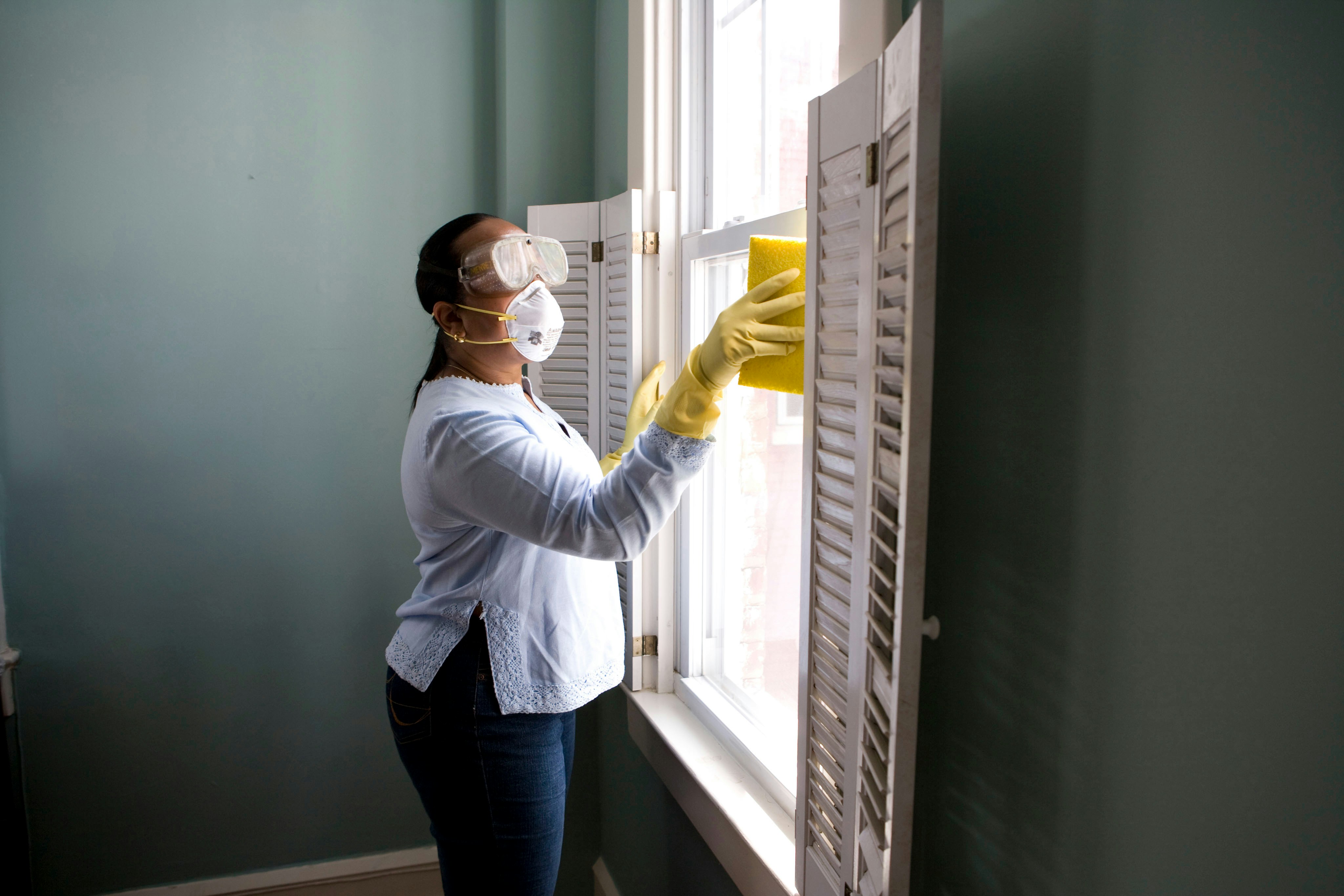 Professional cleaning crew
