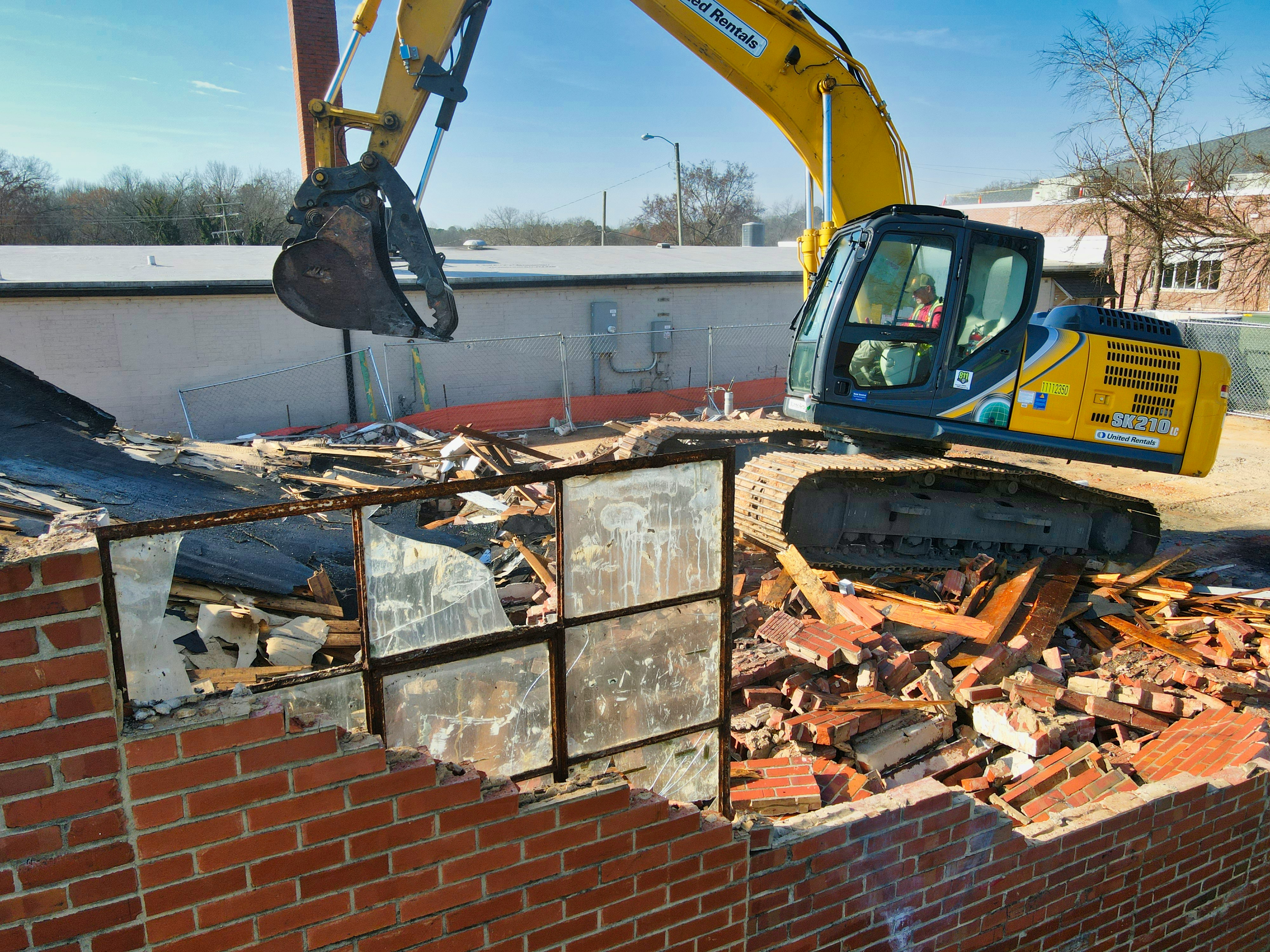 Demolition crew on a job site