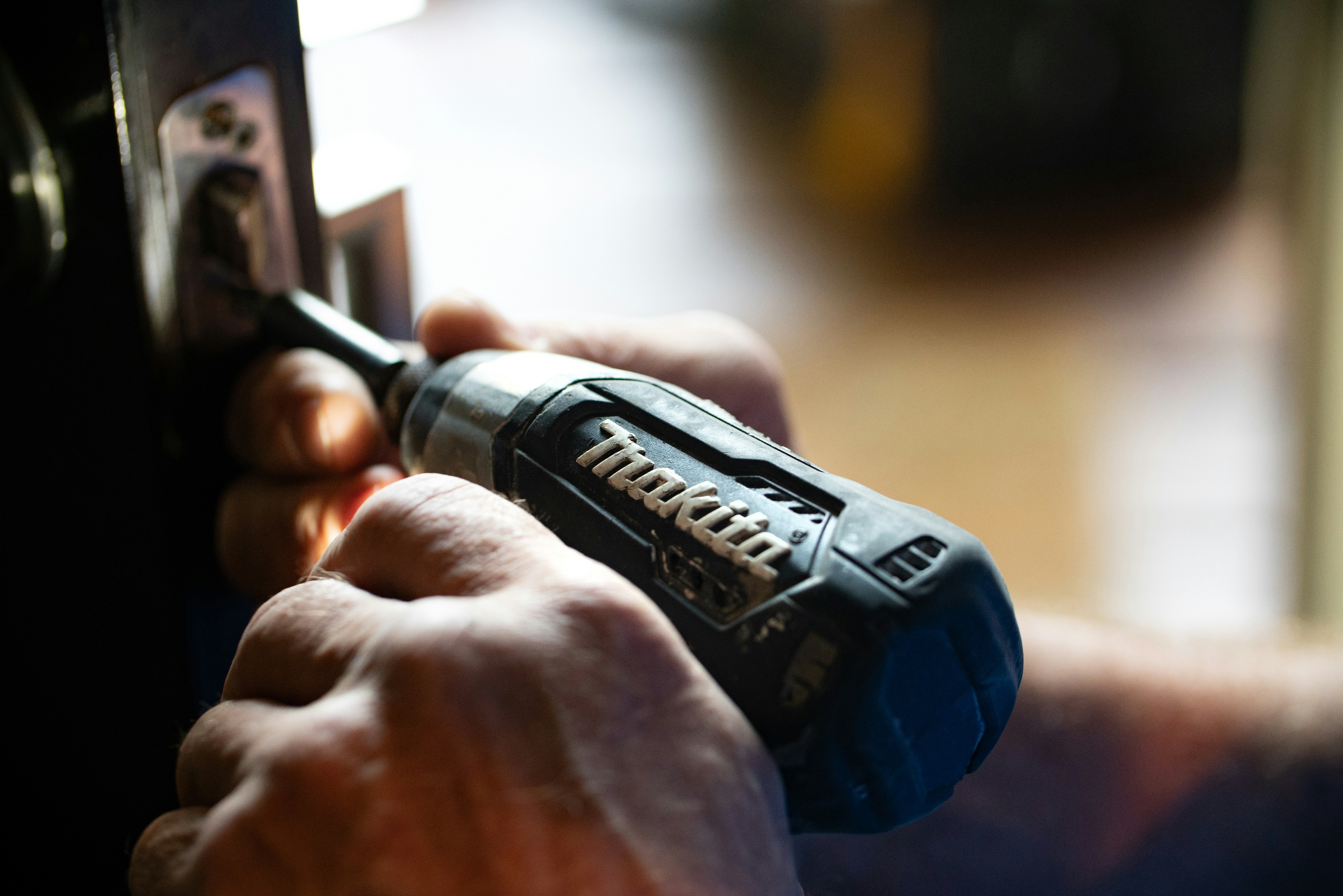 Handyman working on home repairs